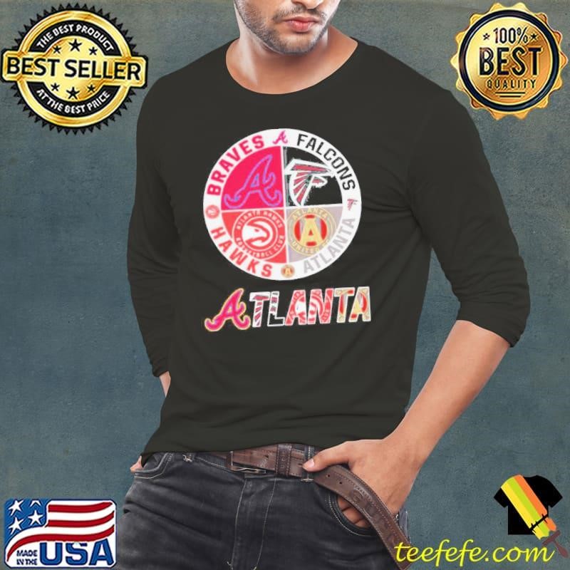 Atlanta Braves Atlanta Falcons Atlanta Hawks Atlanta United FC 2024 Long Sleeve Tee