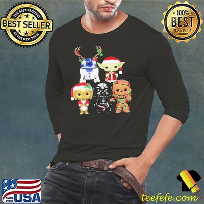 Baby Yoda Darth Vader’s R2-D2 C-3PO Chewbacca Chibi Merry Christmas shirt