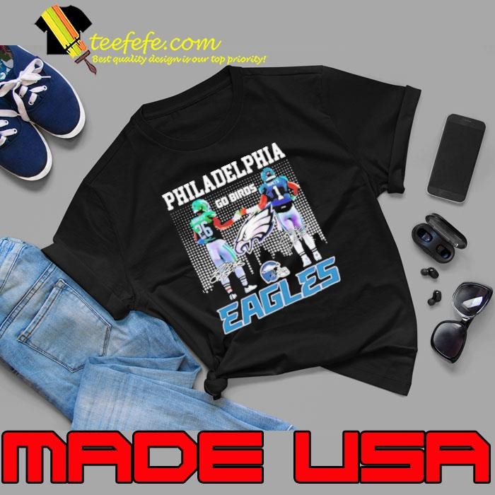 Barkley Hurts Philadelphia Eagles Go Birds signatures shirt