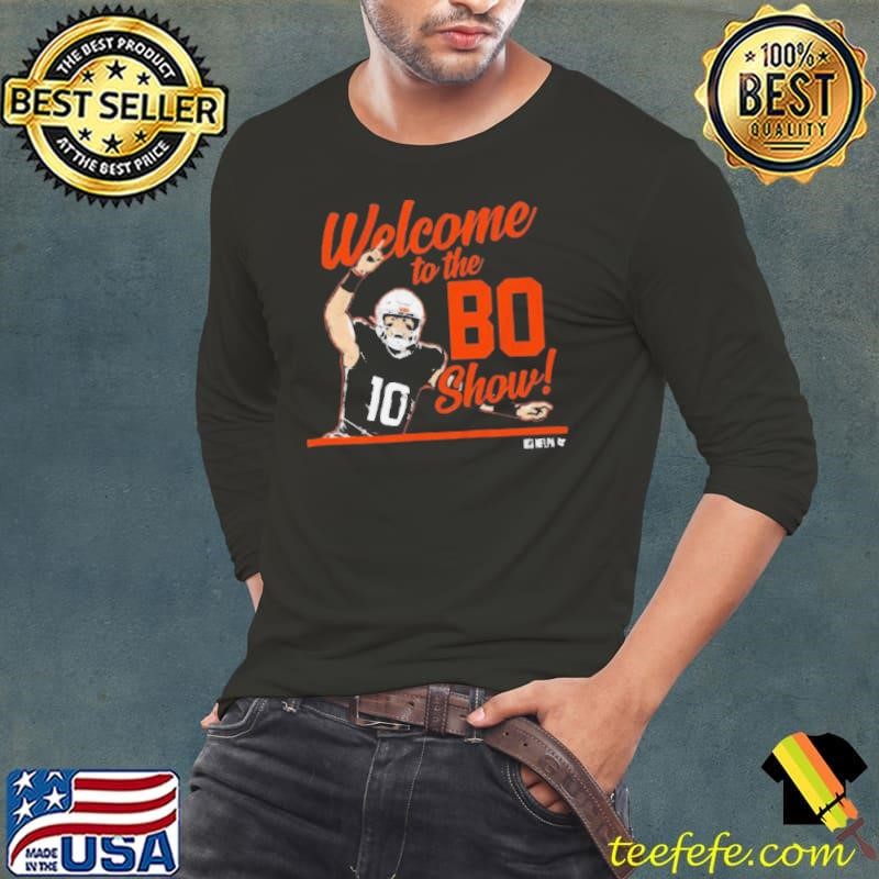 Bo Nix Welcome to the Bo Show Denver Broncos NFL Long Sleeve Tee