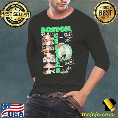 Boston Celtics Logo Team Player Signature Shirt