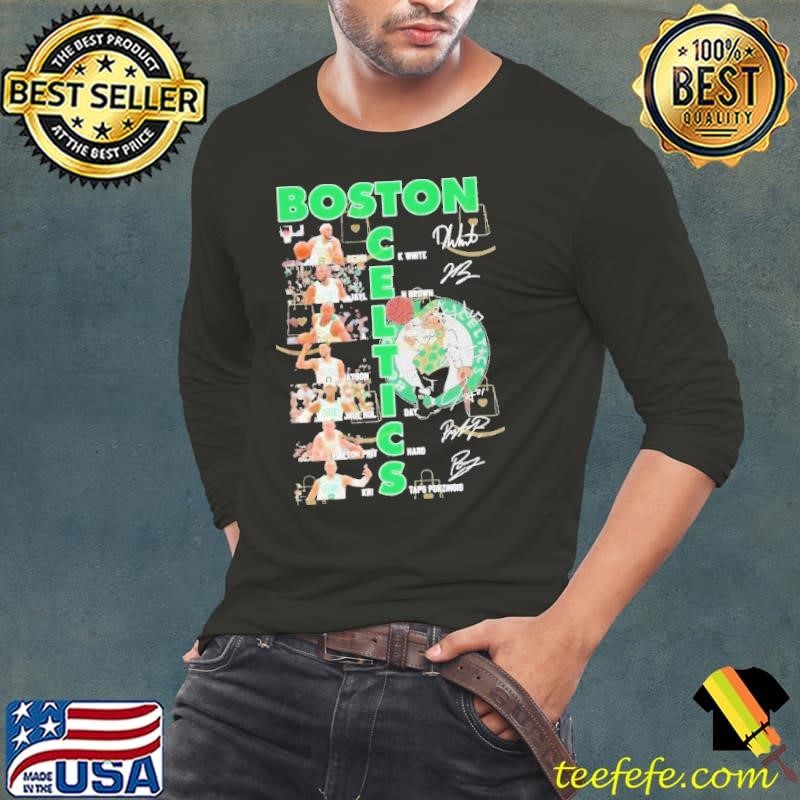 Boston Celtics Logo Team Player Signature Shirt