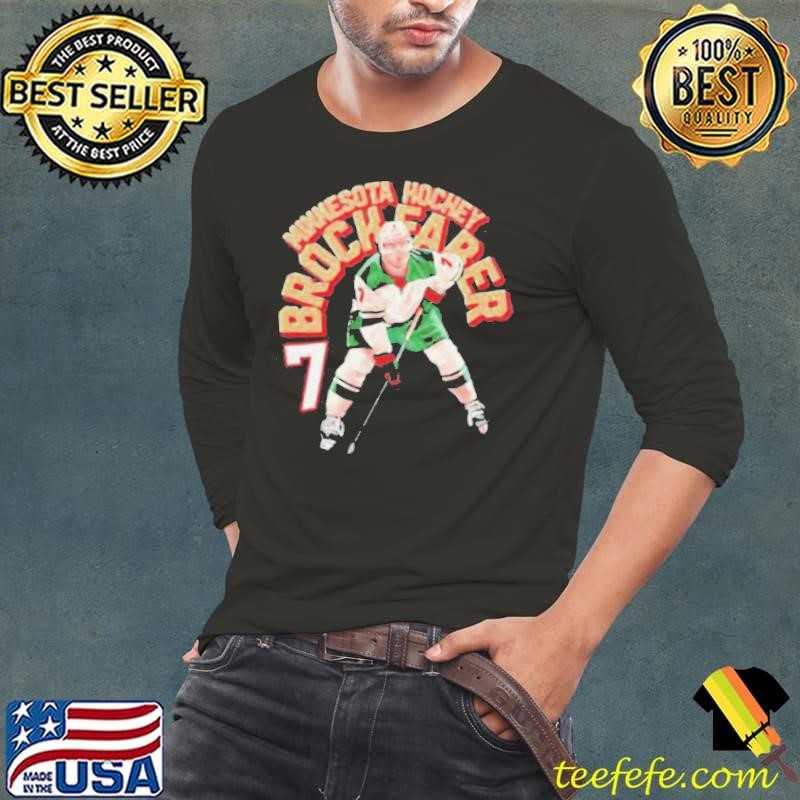 Brock Faber Minnesota Name Arc Hockey Long Sleeve Tee