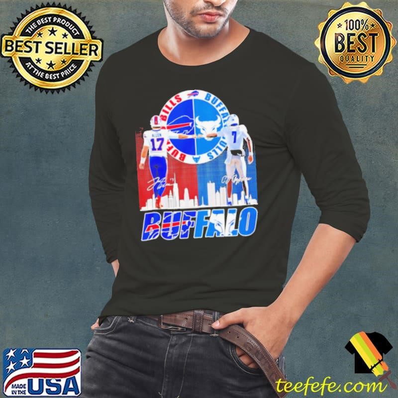 Buffalo Bills Allen and Buffalo Bills Ogbonna city skyline signature shirt
