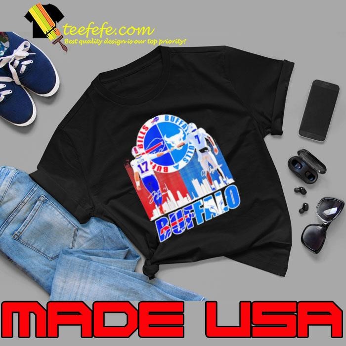 Buffalo Bills Allen and Buffalo Bills Ogbonna city skyline signature Unisex