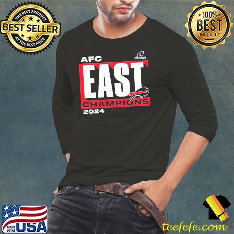 Buffalo Bills NFL Football Playoffs 2024 AFC East Division Champions Conquer Long Sleeve Tee