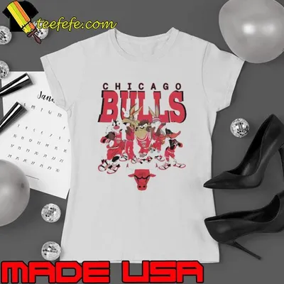 Chicago Bulls Looney Tunes characters NBA basketball shirt