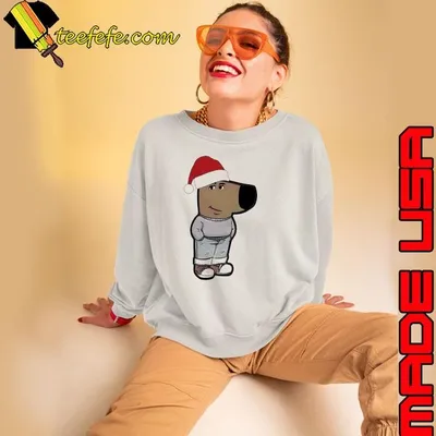 Chill Guy Santa Claus Christmas Meme Shirt