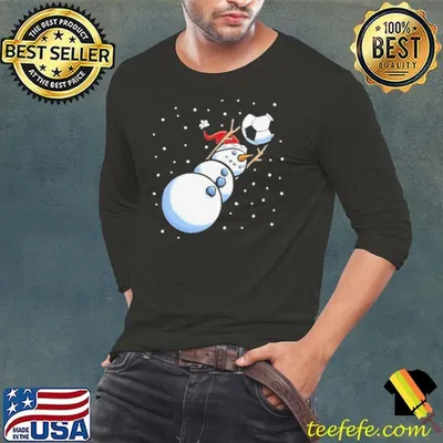 Christmas Xmas Goalkeeper Soccer Snowman Shirt