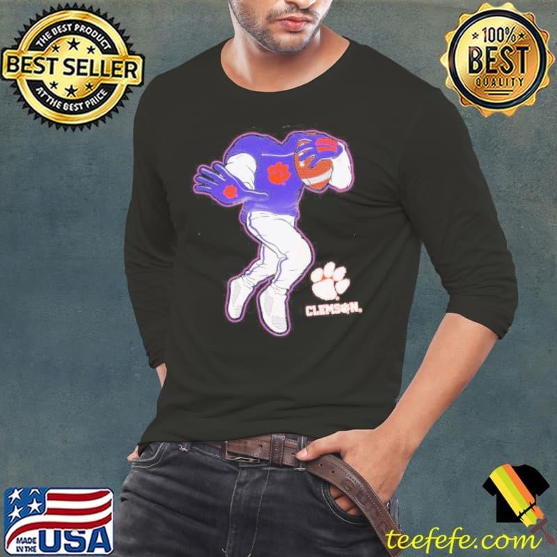 Clemson Tigers Yard Rush II Football Player Long Sleeve Tee