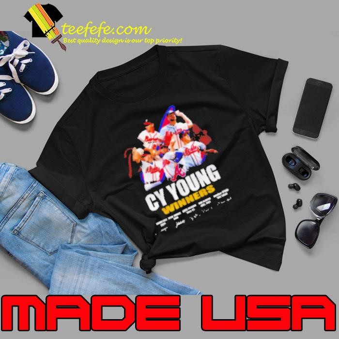 Cy Young Atlanta Braves winners signatures Unisex