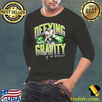 D.K. Metcalf Seattle Seahawks defying gravity hurdle signature shirt