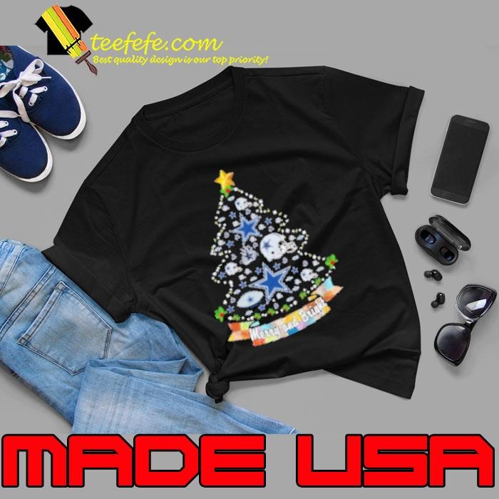 Dallas Cowboys logo helmet Tree Merry and Bright Christmas Unisex