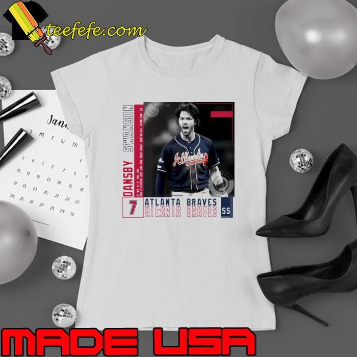Dansby swanson American professional baseball shortstop Chicago Cubs Ladies tee