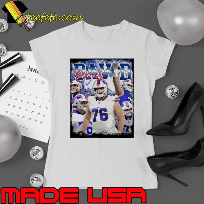 David Edwards American professional football guard Buffalo Bills Ladies tee
