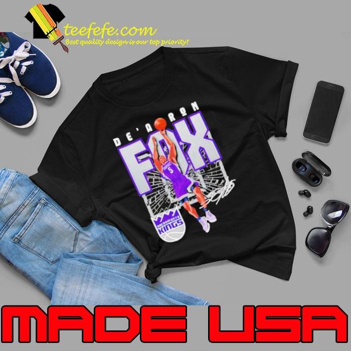 De’Aaron Fox Sacramento Kings Basketball shattered signature Unisex