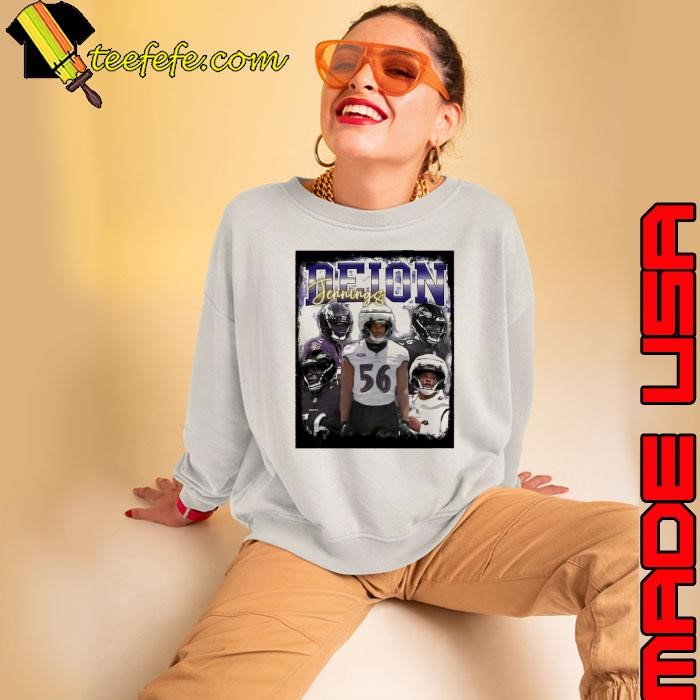 Deion Jennings Baltimore Ravens Linebacker Sweatshirt