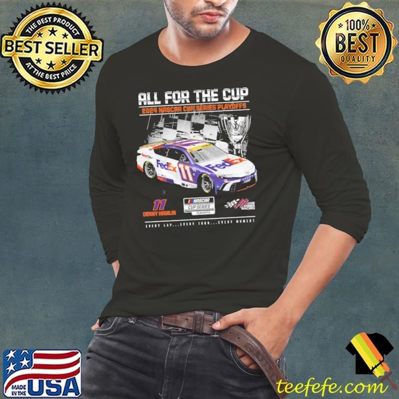 Denny Hamlin All For The Cup 2024 Nascar Cup Series Playoffs Long Sleeve Tee