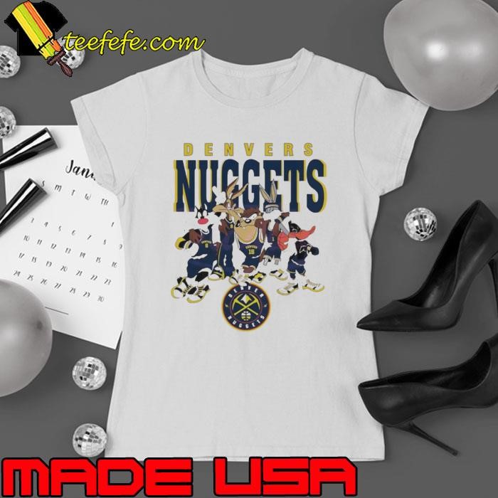Denver Nuggets Looney Tunes characters NBA basketball Ladies tee