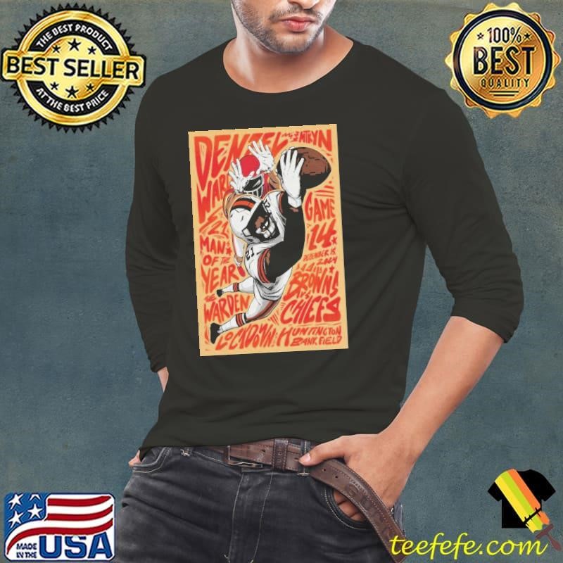 Denzel Ward Man Of The Year Poster Dec 15 2024 Huntington Bank Field Game 14 shirt