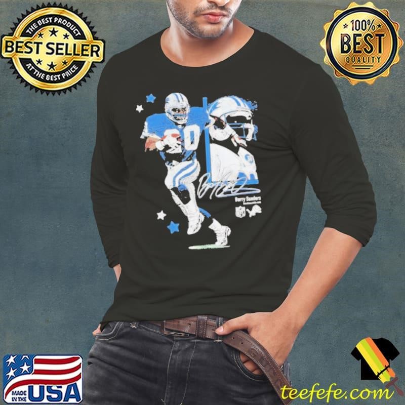 Detroit Lions Barry Sander signature 90s vintage Long Sleeve Tee