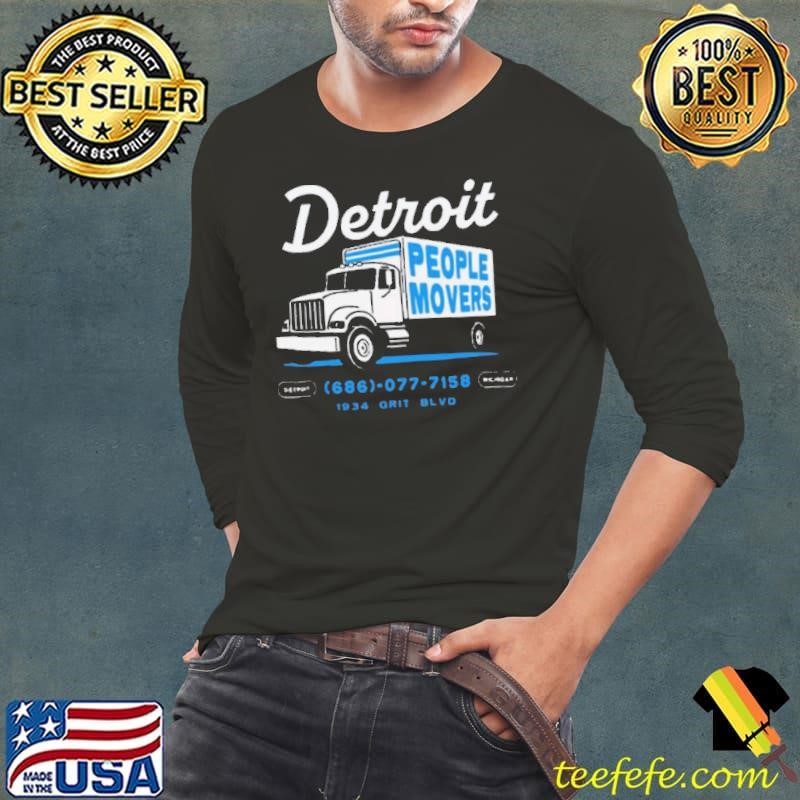 Detroit Lions People Movers 686 077 7158 1934 Grit BLVD Michigan shirt