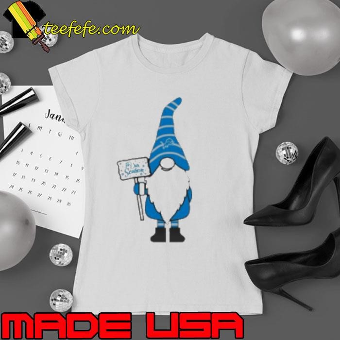 Detroit Lions gnomes tis our season Christmas Ladies tee