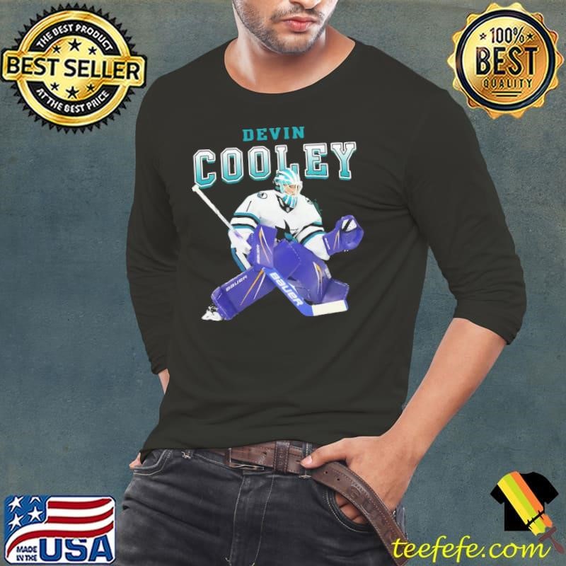 Devin Cooley American professional ice hockey goaltender Calgary Wranglers Long Sleeve Tee