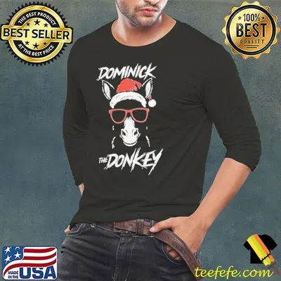 Dominick The Donkey Women’s Santa hat Merry Xmas Shirt