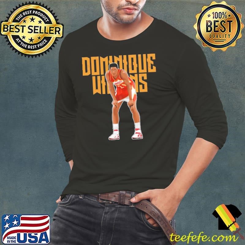 Dominique Wilkins Looks on #24 Bold American former professional basketball Long Sleeve Tee