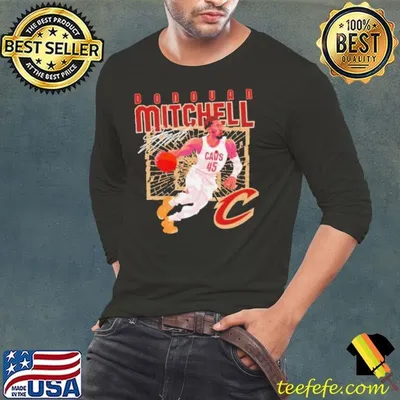 Donovan Mitchell Cleveland Cavaliers shattered signature shirt