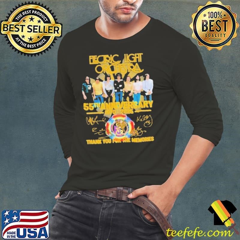 Electric Light Orchestra 55th Anniversary 1970 2025 Thank You For The Memories Signature Shirt