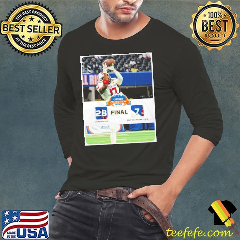 Final Jackson State Tigers vs. South Carolina State Bulldogs 28 – 7 Cricket Celebration Bowl Poster shirt