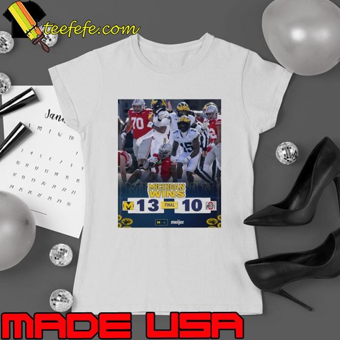 Final Score Back to back Michigan Wolverines Wins 13-10 Ohio State Buckeyes 2024 Poster shirt