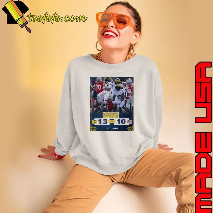 Final Score Back to back Michigan Wolverines Wins 13-10 Ohio State Buckeyes 2024 Poster Sweatshirt
