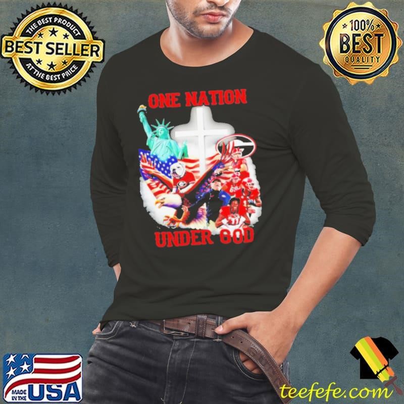 Georgia Bulldogs one nation under God Long Sleeve Tee