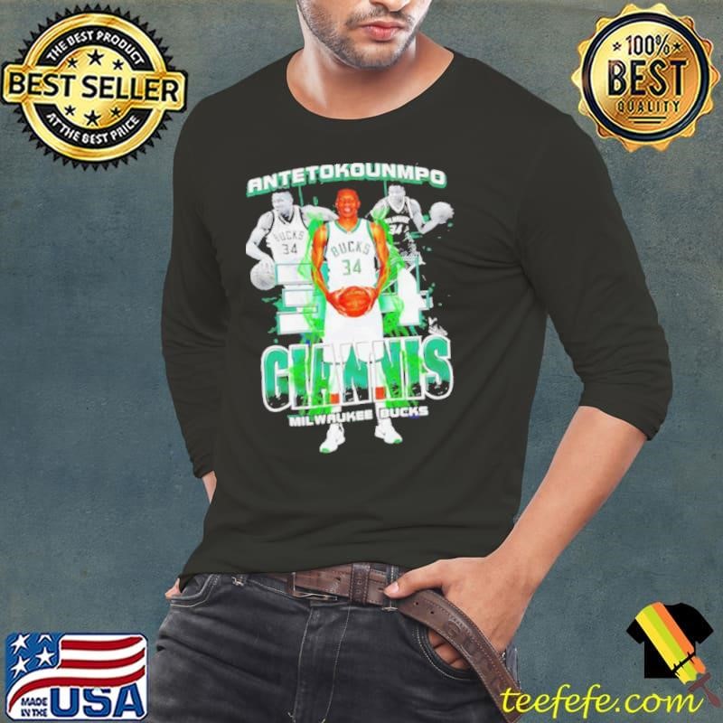 Giannis Antetokounmpo Milwaukee Bucks player MVP Long Sleeve Tee