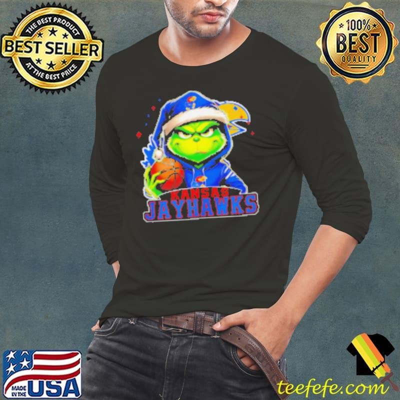 Grinch Christmas Kansas Jayhawks Santa hat Shirt
