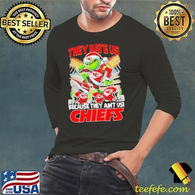 Grinch player Kansas City Chiefs they aint us they hate us Christmas shirt