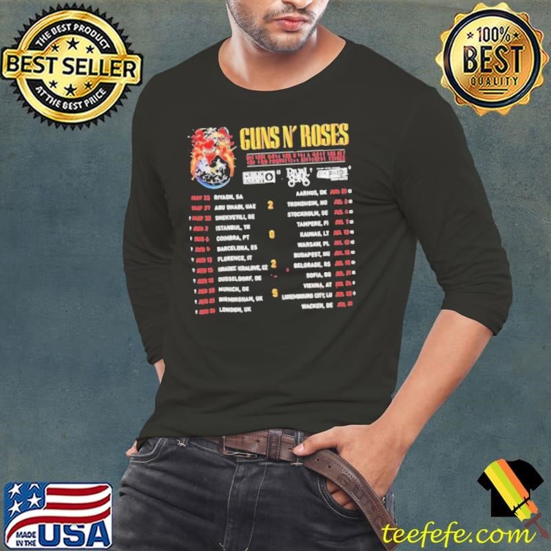 Gun N’ Roses Tour 2025 Schedule Shirt