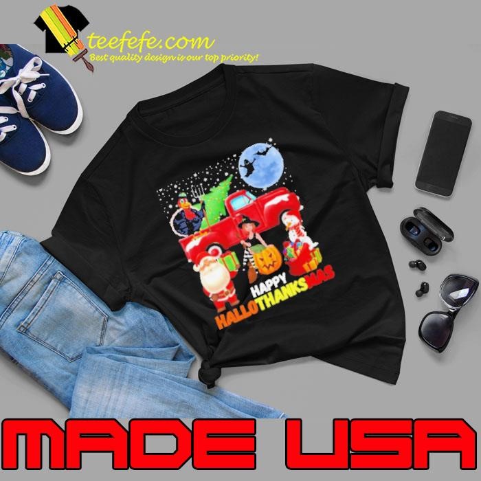 Happy hallothanksmas halloween thanksgiving christmas Unisex