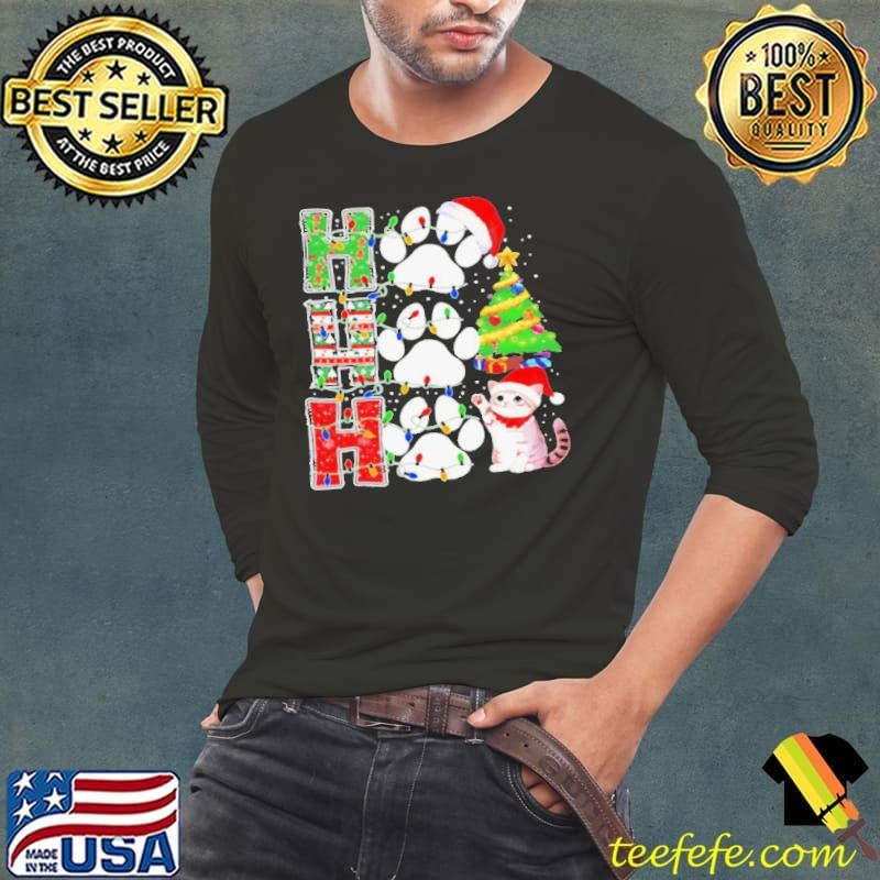 Ho ho ho cat paws Christmas shirt