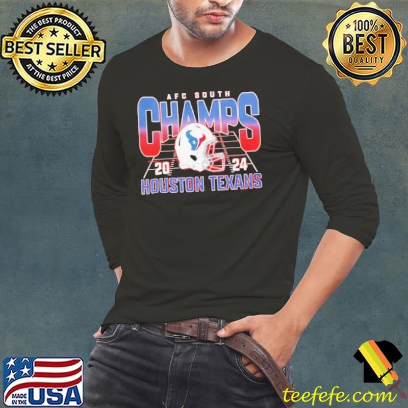 Houston Texans 2024 AFC South Champs helmet shirt