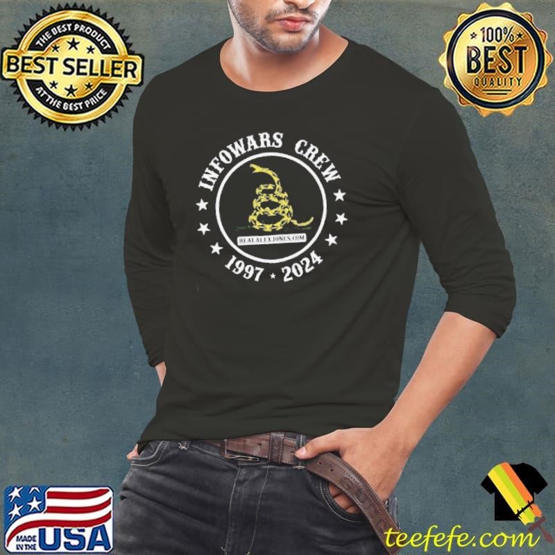 Infowars Crew 1997 2024 Don’t Tread On Me Long Sleeve Tee