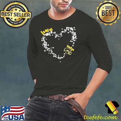 Iowa Hawkeyes pride hearts in team shirt
