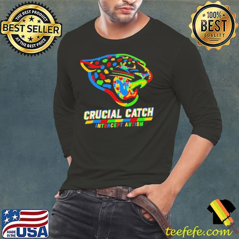 Jacksonville Jaguars crucial catch intercept autism Long Sleeve Tee