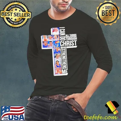 Jayhawk Kansas I can do all things through Christ shirt