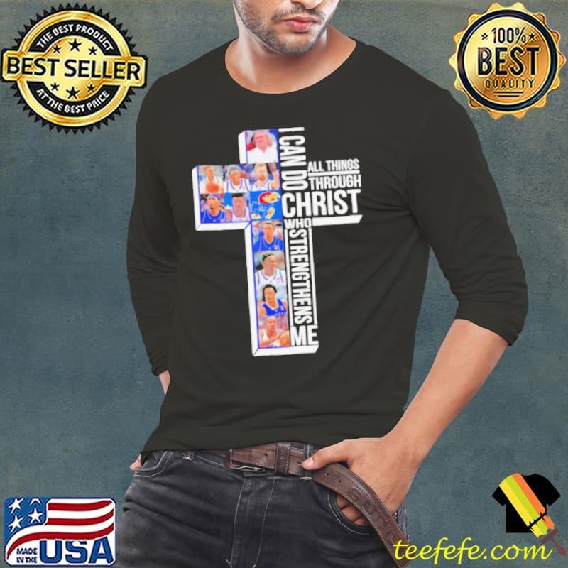 Jayhawk Kansas I can do all things through Christ shirt