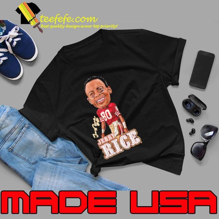 Jerry Rice American former professional football wide receiver San Francisco Big Head Tribute T-Shirt