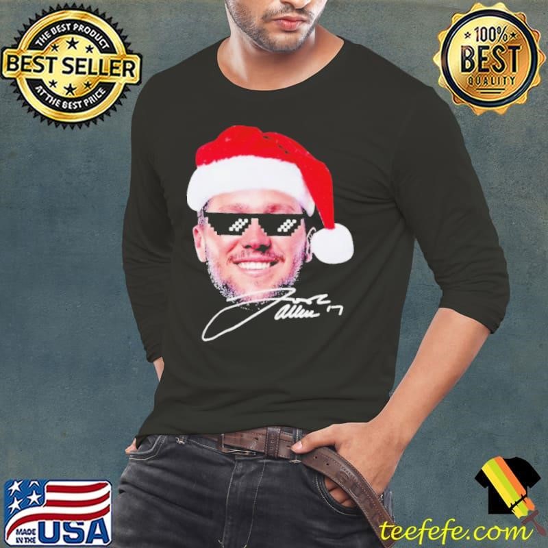 Josh Allen Santa hat funny swagg meme signature Christmas shirt